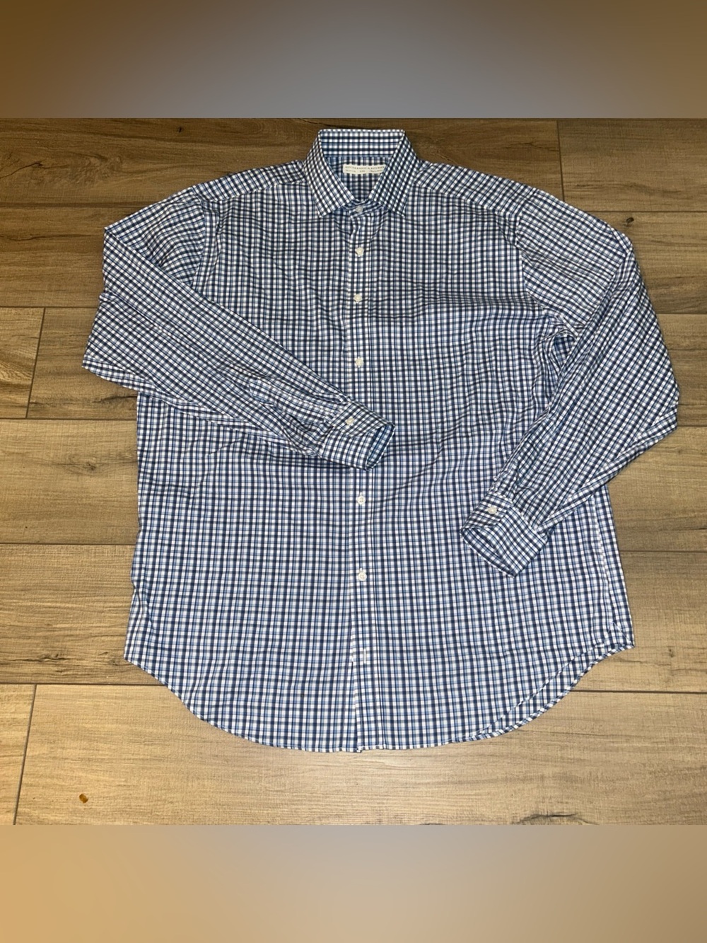 HOLDERNESS & Bourne Blue Plaid Shirt Preppy Dad Teacher Travel Classic Mens 2XL